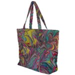 Abstract marbling Zip Up Canvas Bag