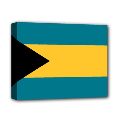 Flag of the Bahamas Deluxe Canvas 14  x 11  (Stretched) from ArtsNow.com