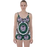 Emblem of Bahamas Defence Force  Tie Front Two Piece Tankini
