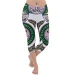 Emblem of Bahamas Defence Force  Lightweight Velour Capri Yoga Leggings