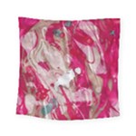Magenta on pink Square Tapestry (Small)