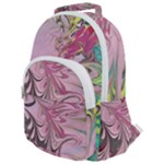Petals with marbling Rounded Multi Pocket Backpack