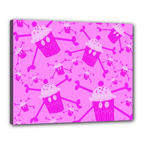 Cccartonnslogobg7 Cupycakescollage11pinknewbkgrd* Jokerscullzzz7117 Logohotpinkpattern Canvas 20  x 16  (Stretched) from ArtsNow.com