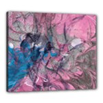 Brush strokes on marbling patterns Canvas 24  x 20  (Stretched)