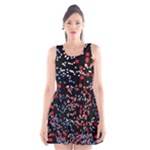 Multicolored Bubbles Motif Abstract Pattern Scoop Neck Skater Dress