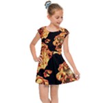 Copper Floral Kids  Cap Sleeve Dress