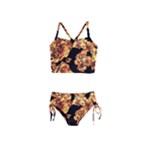 Copper Floral Girls  Tankini Swimsuit