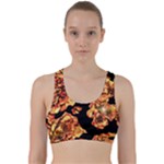 Copper Floral Back Weave Sports Bra