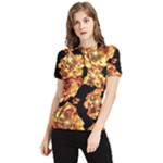 Copper Floral Women s Short Sleeve Rash Guard