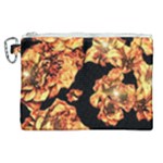 Copper Floral Canvas Cosmetic Bag (XL)