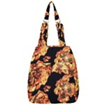 Copper Floral Center Zip Backpack