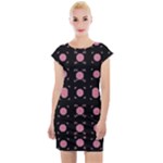 Flowers From The Summer Still In Bloom Cap Sleeve Bodycon Dress