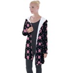 Flowers From The Summer Still In Bloom Longline Hooded Cardigan