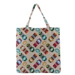 Ethnic Tribal Masks Grocery Tote Bag