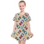 Ethnic Tribal Masks Kids  Smock Dress