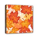 Autumn Leaves Pattern Mini Canvas 6  x 6  (Stretched)