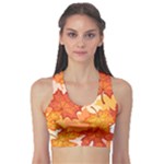 Autumn Leaves Pattern Sports Bra