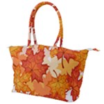 Autumn Leaves Pattern Canvas Shoulder Bag