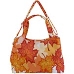 Autumn Leaves Pattern Double Compartment Shoulder Bag