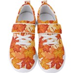 Autumn Leaves Pattern Men s Velcro Strap Shoes