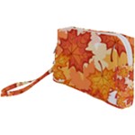 Autumn Leaves Pattern Wristlet Pouch Bag (Small)