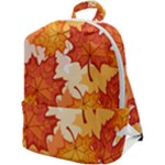 Autumn Leaves Pattern Zip Up Backpack