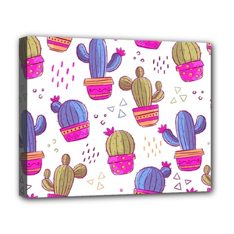 Cactus Love 4 Deluxe Canvas 20  x 16  (Stretched) from ArtsNow.com