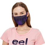 Black Purple Mesh Skin Texture Crease Cloth Face Mask (Adult)