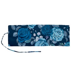 Blue Floral Print  Roll Up Canvas Pencil Holder (M) from ArtsNow.com