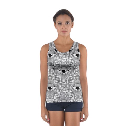 Eye Pattern Sport Tank Top  from ArtsNow.com