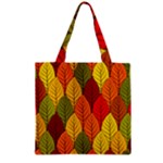 Autumn Leaves Zipper Grocery Tote Bag