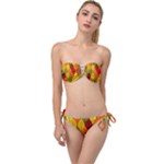 Autumn Leaves Twist Bandeau Bikini Set