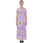 Sunflower Love High Waist Short Sleeve Maxi Dress