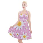 Sunflower Love Halter Party Swing Dress 