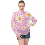 Sunflower Love High Neck Long Sleeve Chiffon Top