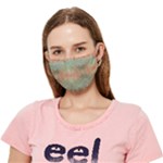 Boho Pastel Pink Green Pattern Crease Cloth Face Mask (Adult)