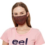 Bohemian Rust Red Brown Crease Cloth Face Mask (Adult)