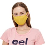 Saffron Yellow Polka Dots Crease Cloth Face Mask (Adult)