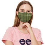 Olive Green Madras Plaid Fitted Cloth Face Mask (Adult)