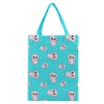 Azure blue and Crazy kitties pattern, cute kittens, cartoon cats theme Classic Tote Bag