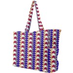 Colorful triangles pattern, retro style theme, geometrical tiles, blocks Simple Shoulder Bag