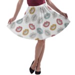 Happy Doodle Laugh A-line Skater Skirt