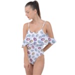 Happy Doodle Laugh Drape Piece Swimsuit