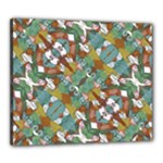 Multicolored Collage Print Pattern Mosaic Canvas 24  x 20  (Stretched)