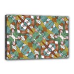 Multicolored Collage Print Pattern Mosaic Canvas 18  x 12  (Stretched)