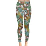 Multicolored Collage Print Pattern Mosaic Leggings 