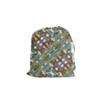 Multicolored Collage Print Pattern Mosaic Drawstring Pouch (Small)