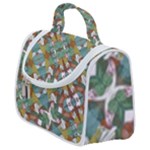 Multicolored Collage Print Pattern Mosaic Satchel Handbag