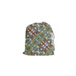 Multicolored Collage Print Pattern Mosaic Drawstring Pouch (XS)