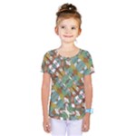 Multicolored Collage Print Pattern Mosaic Kids  One Piece Tee